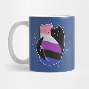 Genderfluid Cat LGBT Pride Flag Mug